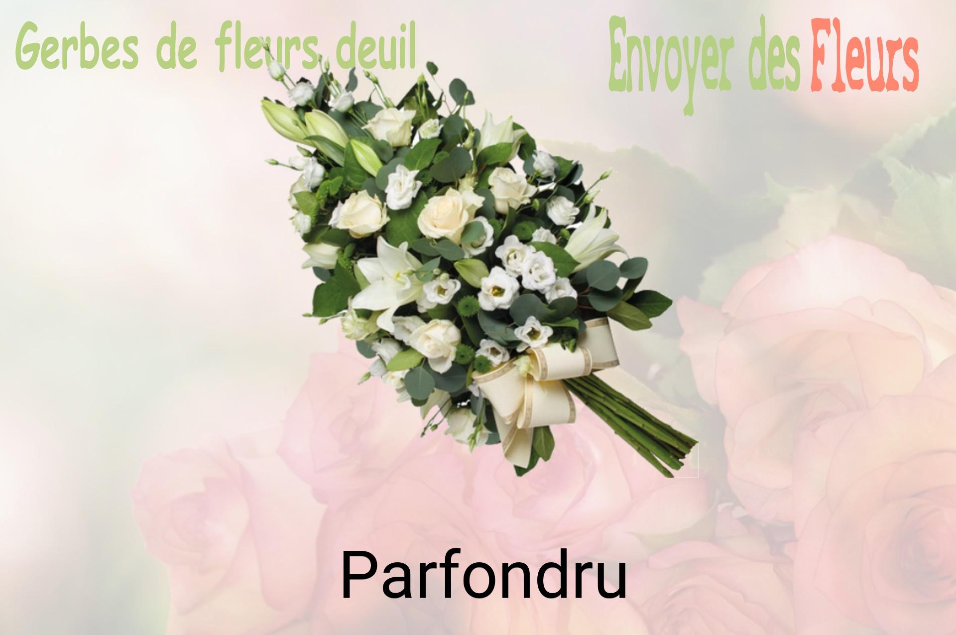 Gerbe de fleurs de deuil livrée à Parfondru